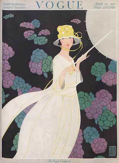 Alice de Warenne Vogue Cover 1917-04-15 Copyright | Vogue Magazine Graphic Art Covers 1902-1958