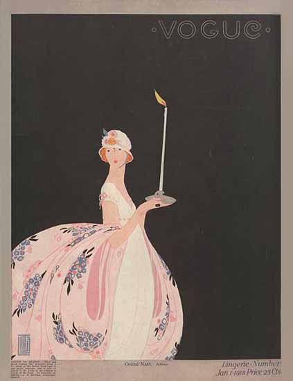 Alice de Warenne Vogue Cover 1918-01-01 Copyright | Vogue Magazine Graphic Art Covers 1902-1958