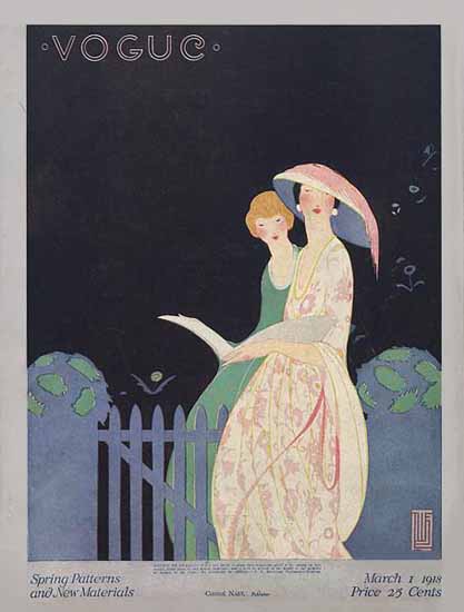 Alice de Warenne Vogue Cover 1918-03-01 Copyright | Vogue Magazine Graphic Art Covers 1902-1958