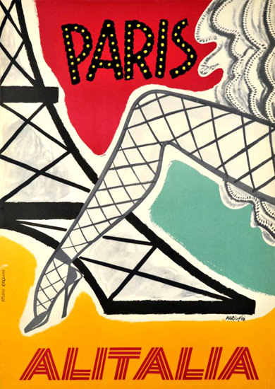 Alitlia Paris 1956 | Sex Appeal Vintage Ads and Covers 1891-1970