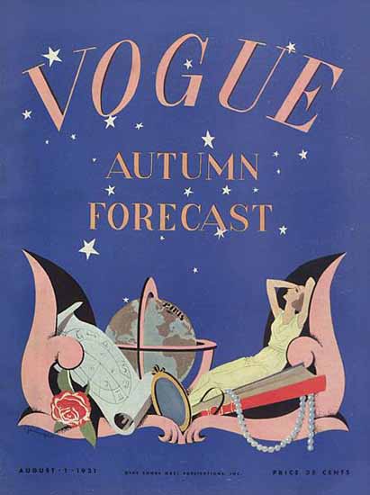 Alix Zeilinger Vogue Cover 1931-08-01 Copyright | Vogue Magazine Graphic Art Covers 1902-1958