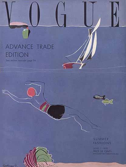 Alix Zeilinger Vogue Cover 1932-06-01 Copyright | Vogue Magazine Graphic Art Covers 1902-1958