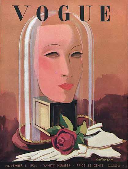 Alix Zeilinger Vogue Cover 1934-11-01 Copyright | Vogue Magazine Graphic Art Covers 1902-1958