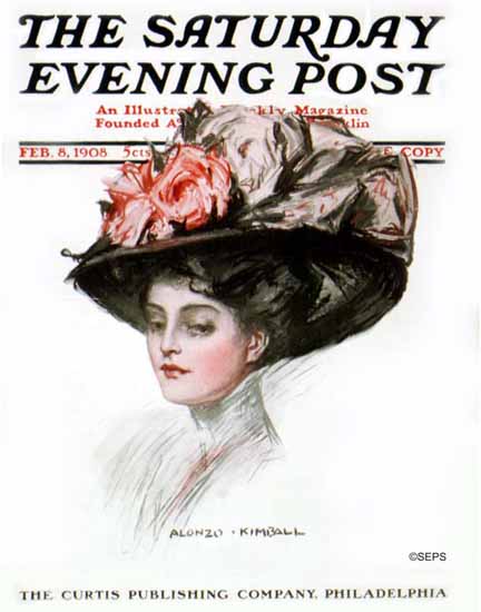 Alonzo Myron Kimball Saturday Evening Post Cover 1908_02_08 | The Saturday Evening Post Graphic Art Covers 1892-1930