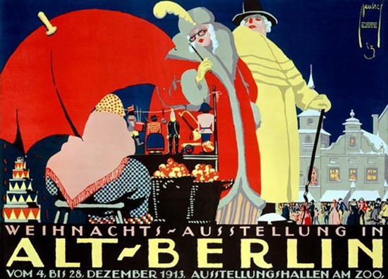 Alt Berlin Weihnachst-Ausstellung Ernst Deutsch | Vintage Ad and Cover Art 1891-1970