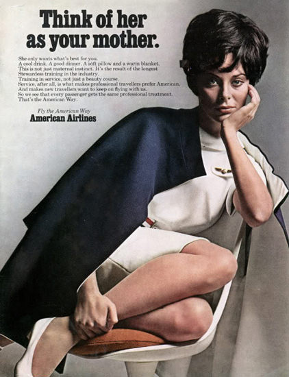 American Air Think Of Her As Your Mother 1960 | Sex Appeal Vintage Ads and Covers 1891-1970