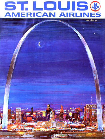 American Airlines St Louis 1960 | Vintage Travel Posters 1891-1970