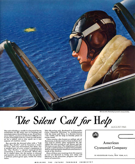 American Cyanamyd Company Silent Call For Help | Vintage War Propaganda Posters 1891-1970