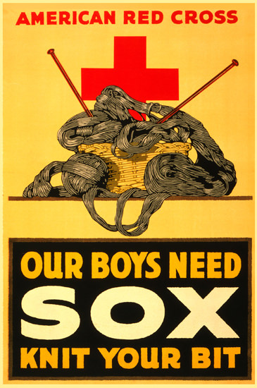 American Red Cross Our Boys Need Sox | Vintage War Propaganda Posters 1891-1970