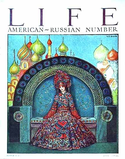 American Russian Life Humor Magazine 1922-08-31 Copyright | Life Magazine Graphic Art Covers 1891-1936