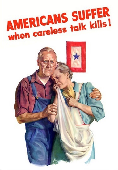 Americans Suffer When Careless Talk Kills Kids | Vintage War Propaganda Posters 1891-1970