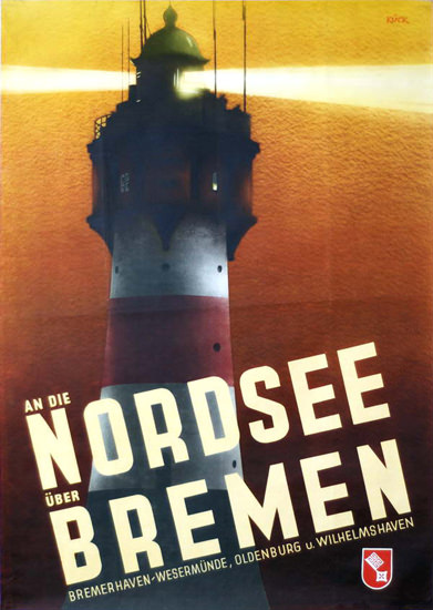 An Die Nordsee UeberBremen 1938 | Vintage Travel Posters 1891-1970