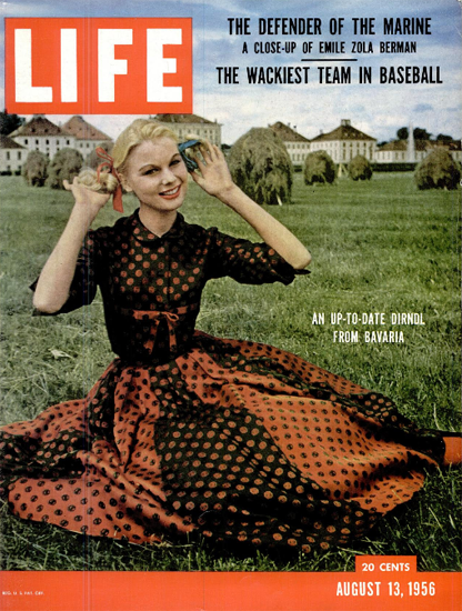 An Up-To-Date Dirndl from Bavaria 13 Aug 1956 Copyright Life Magazine | Life Magazine Color Photo Covers 1937-1970