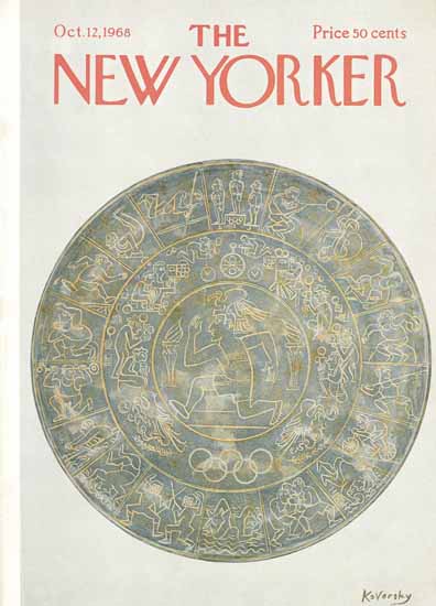 Anatol Kovarsky The New Yorker 1968_10_12 Copyright | The New Yorker Graphic Art Covers 1946-1970