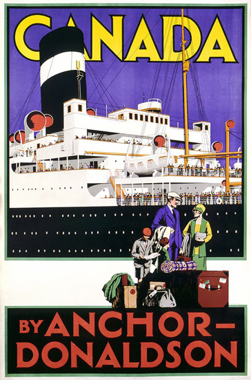 Anchor-Donaldson Canada 1928 | Vintage Travel Posters 1891-1970