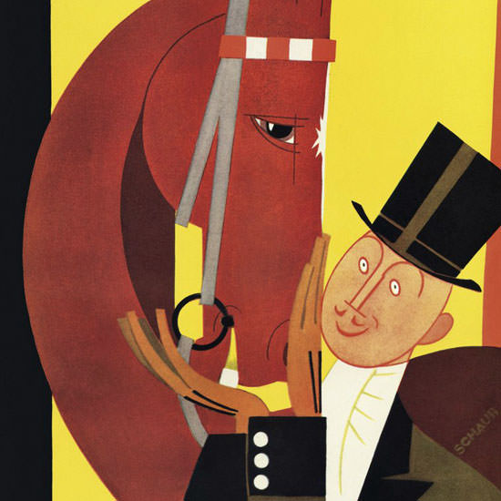 Andre De Schaub The New Yorker 1926_11_20 Copyright crop | Best of Vintage Cover Art 1900-1970