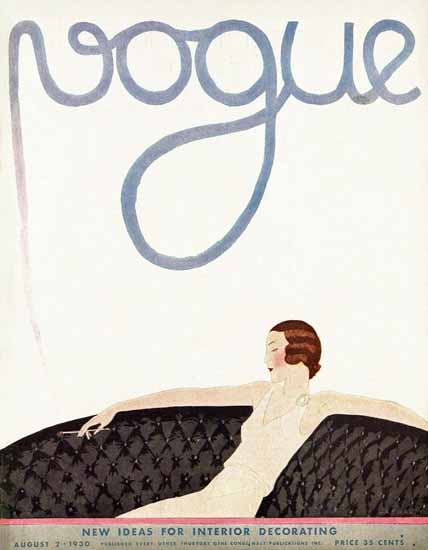 Andre E Marty Vogue Cover 1930-08-02 Copyright | Vogue Magazine Graphic Art Covers 1902-1958