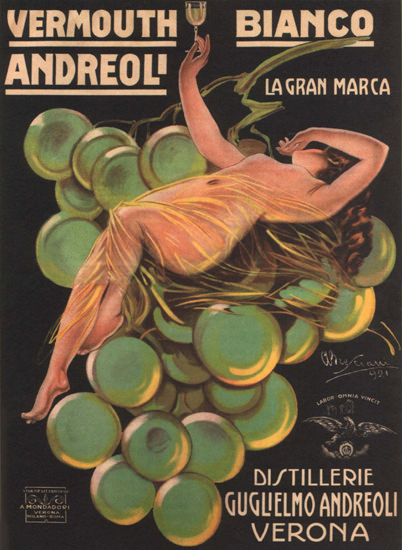 Andreoli Vermouth Bianco Verona Italy Italia | Sex Appeal Vintage Ads and Covers 1891-1970