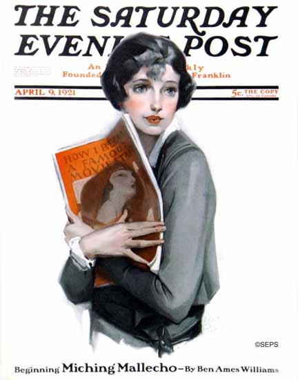 Anita Parkhurst Saturday Evening Post The Movie Star 1921_04_09 | The Saturday Evening Post Graphic Art Covers 1892-1930