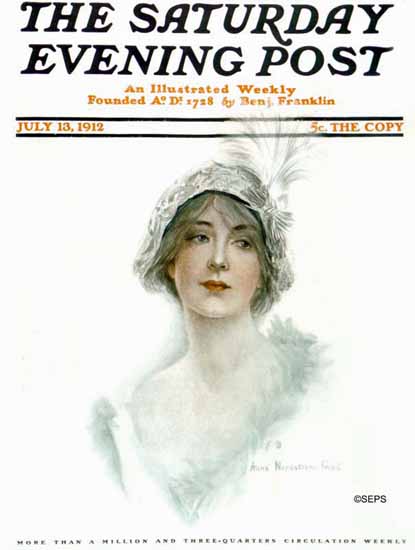 Anna Nordstrom Feind Saturday Evening Post Cover Art 1912_07_13 | The Saturday Evening Post Graphic Art Covers 1892-1930