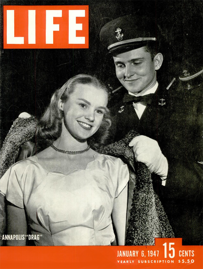 Annapolis Drag 6 Jan 1947 Copyright Life Magazine | Life Magazine BW Photo Covers 1936-1970