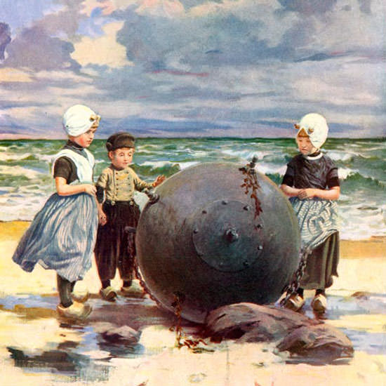 Anton Otto Fischer Life Humor Magazine 1915-08-12 Copyright crop | Best of 1891-1919 Ad and Cover Art