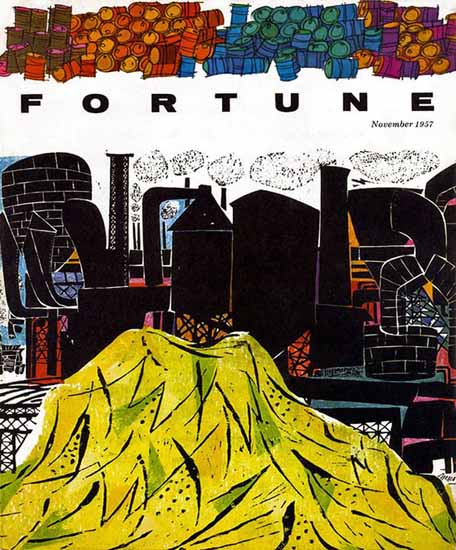 Antonio Frasconi Fortune Magazine November 1957 Copyright | Fortune Magazine Graphic Art Covers 1930-1959