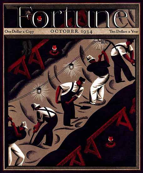 Antonio Petruccelli Fortune Magazine October 1934 Copyright | Fortune Magazine Graphic Art Covers 1930-1959