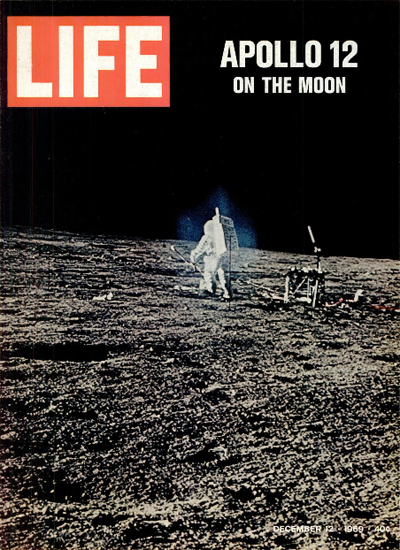 Apollo 12 on the Moon 12 Dec 1969 Copyright Life Magazine | Life Magazine Color Photo Covers 1937-1970