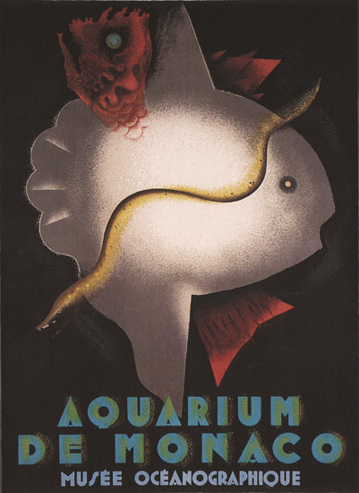 Aquarium De Monaco Musee Oceanographique | Vintage Ad and Cover Art 1891-1970