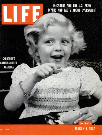 Arabella Churchill 8 Mar 1954 Copyright Life Magazine | Life Magazine BW Photo Covers 1936-1970