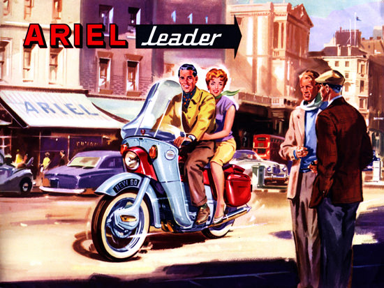 Ariel Motorcycles Leader 1960 | Sex Appeal Vintage Ads and Covers 1891-1970