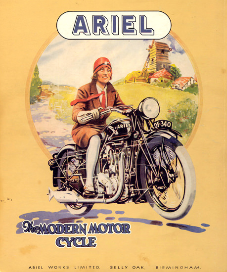 Ariel The Modern Motor Cycle Birmingham 1930 | Sex Appeal Vintage Ads and Covers 1891-1970