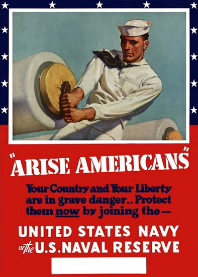 Arise Americans Your Country And Your Liberty | Vintage War Propaganda Posters 1891-1970