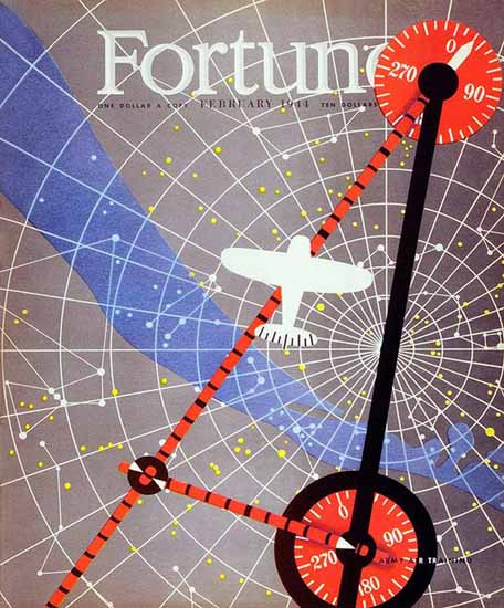 Army Air Training Fortune Magazine February 1944 Copyright | Fortune Magazine Graphic Art Covers 1930-1959