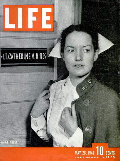 Army Nurse 26 May 1941 Copyright Life Magazine | Life Magazine BW Photo Covers 1936-1970