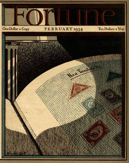 Arnold Hall Fortune Magazine February 1934 Copyright | Fortune Magazine Graphic Art Covers 1930-1959