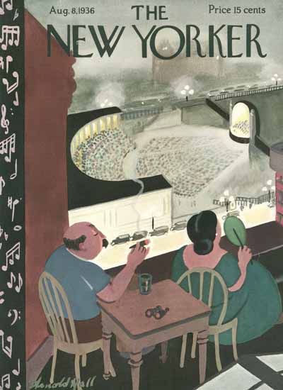 Arnold Hall The New Yorker 1936_08_08 Copyright | The New Yorker Graphic Art Covers 1925-1945