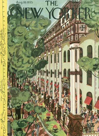 Arnold Hall The New Yorker Magazine Cover 1935_08_10 Copyright | The New Yorker Graphic Art Covers 1925-1945