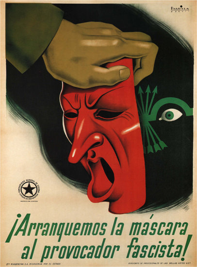 Arranquemos La Mascara Spain Espana | Vintage War Propaganda Posters 1891-1970