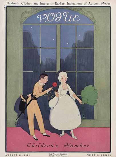 Arthur Finley Vogue Cover 1912-08-15 Copyright | Vogue Magazine Graphic Art Covers 1902-1958