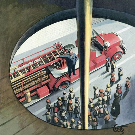 Arthur Getz The New Yorker 1953_11_07 Copyright crop | Best of Vintage Cover Art 1900-1970