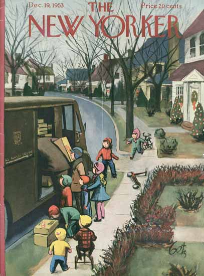 Arthur Getz The New Yorker 1953_12_19 Copyright | The New Yorker Graphic Art Covers 1946-1970