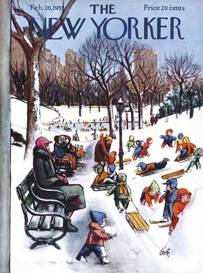 Arthur Getz The New Yorker 1955_02_26 Copyright | The New Yorker Graphic Art Covers 1946-1970