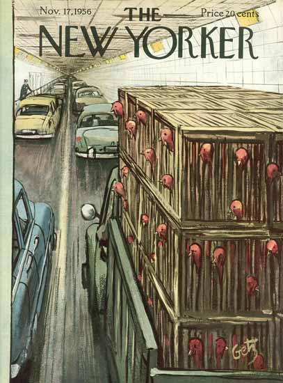 Arthur Getz The New Yorker 1956_11_17 Copyright | The New Yorker Graphic Art Covers 1946-1970