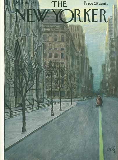 Arthur Getz The New Yorker 1957_03_16 Copyright | The New Yorker Graphic Art Covers 1946-1970