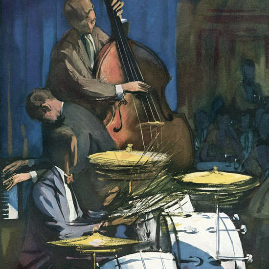 Arthur Getz The New Yorker 1958_01_04 Copyright crop | Best of Vintage Cover Art 1900-1970