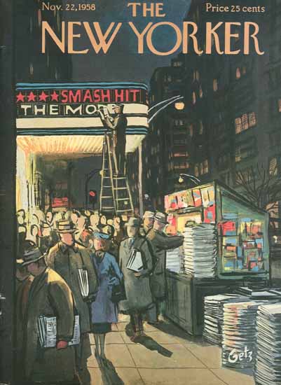 Arthur Getz The New Yorker 1958_11_22 Copyright | The New Yorker Graphic Art Covers 1946-1970