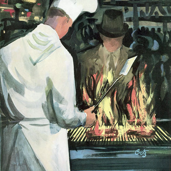 Arthur Getz The New Yorker 1959_03_07 Copyright crop | Best of Vintage Cover Art 1900-1970