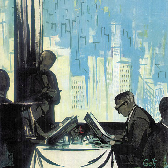 Arthur Getz The New Yorker 1960_01_16 Copyright crop | Best of 1960s Ad and Cover Art